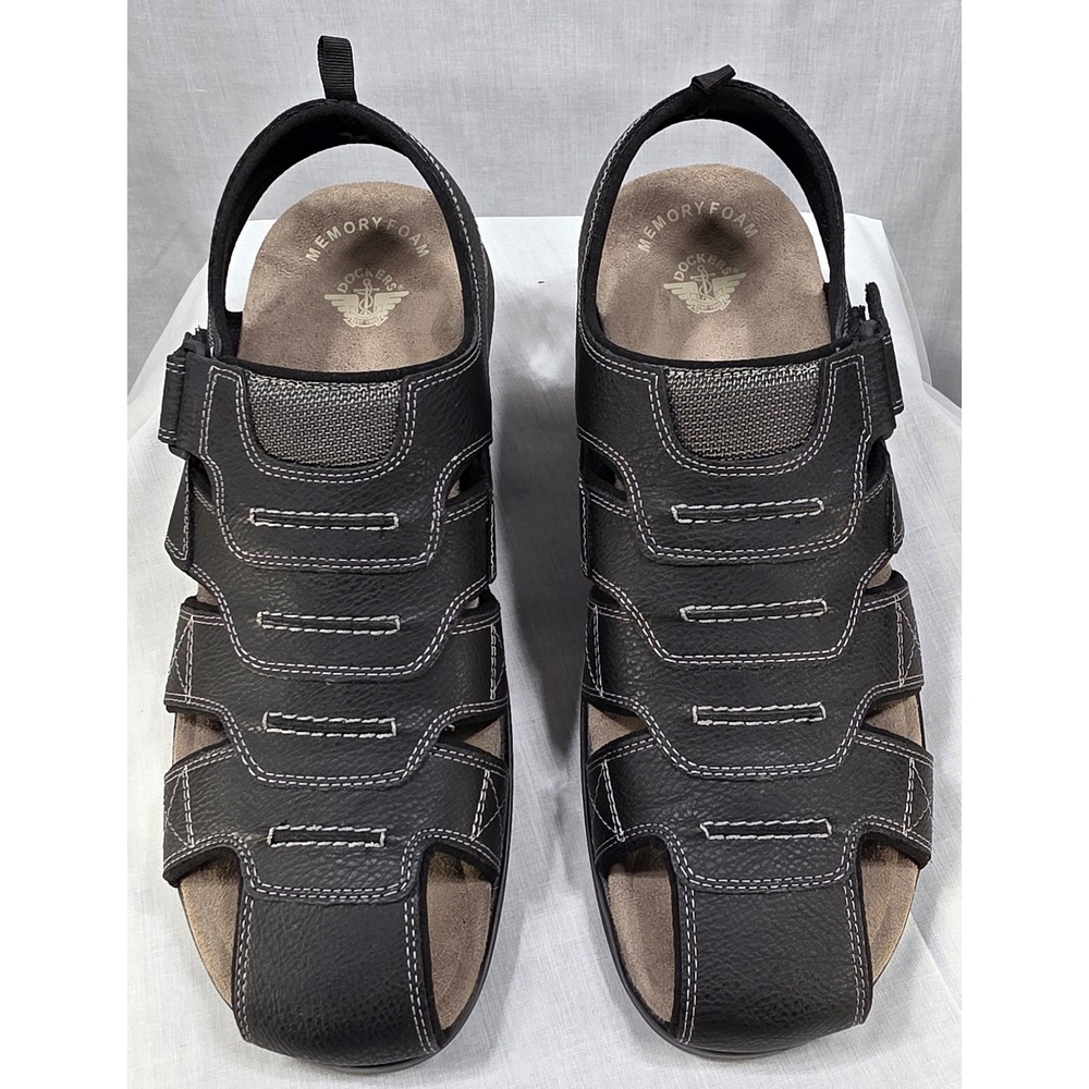 Dockers Mens Fisherman Sandals Black Memory Foam 90-21374 Size 15M - Picture 8 of 11